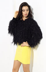 League Of Your Own Yellow Faux Leather Mini Skirt - Fashion Genie Boutique