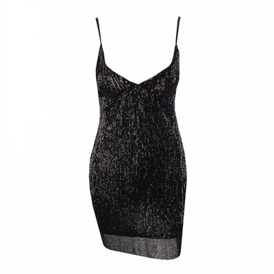 En Vogue Black Sequin Mini Dress - Fashion Genie Boutique