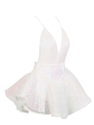 Weekend Cocktails Navy Plunge Sequin Playsuit - Fashion Genie Boutique