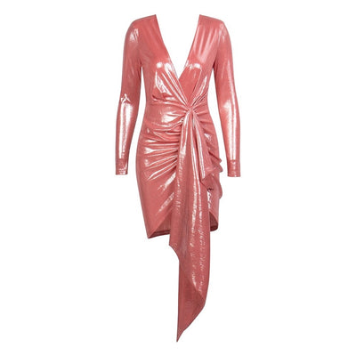 Vibrant Vibes Pink Long Sleeve Mini Dress - Fashion Genie Boutique