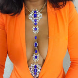 Samantha Crystal Body Chain Necklace - Fashion Genie Boutique