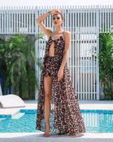 Stay Cute Brown Leopard Print Longline Top & Shorts Co-Ord - Fashion Genie Boutique