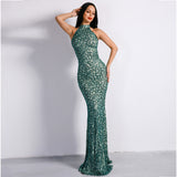Effervescent Green Glitter Maxi Dress - Fashion Genie Boutique