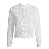 Lost Stars White Crochet Long Sleeve Top - Fashion Genie Boutique