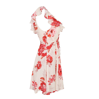 Catching Glances Nude Floral Mini Dress - Fashion Genie Boutique