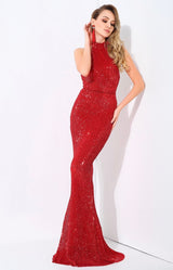 Spotlight Statement Red Sequin Fishtail Maxi Dress - Fashion Genie Boutique