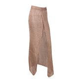 Baby Cakes Gold Metallic Knit Maxi Skirt - Fashion Genie Boutique