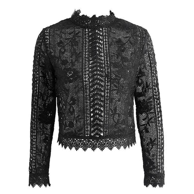 Lost Stars White Crochet Long Sleeve Top - Fashion Genie Boutique