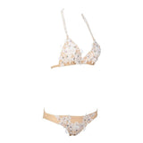 Coco Loco Nude Crochet Crystal Bikini Swimsuit - Fashion Genie Boutique