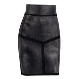 Little Wonder Black Crystal Embellished Mini Skirt - Fashion Genie Boutique