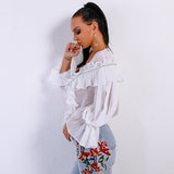 Layer It On White Ruffle Top - Fashion Genie Boutique