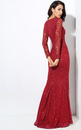 Spellbound Red Glitter Fishtail Long Sleeve Maxi Dress - Fashion Genie Boutique
