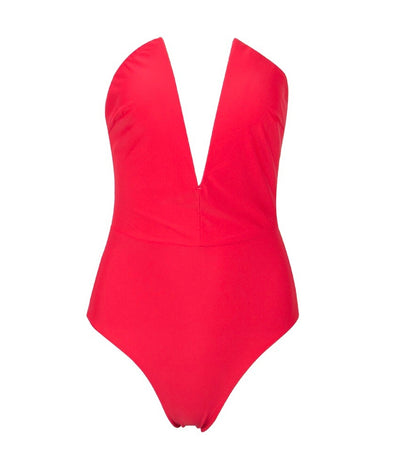 Hampton Nude Plunge Strapless Swimsuit - Fashion Genie Boutique
