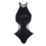 Promised Paradise Pink Crystal Monokini Swimsuit - Fashion Genie Boutique