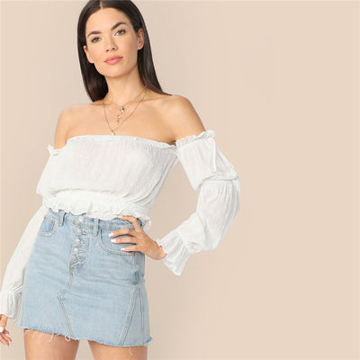Adventure Abroad White Long Sleeve Gypsy Top - Fashion Genie Boutique