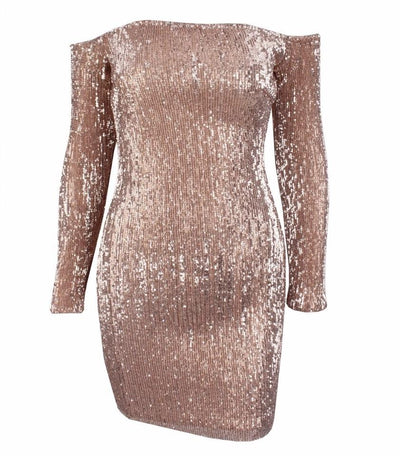 Champagne Sparkles Black Sequin Bardot Mini Dress - Fashion Genie Boutique