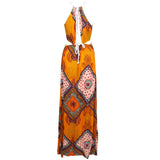 Enchant Me Yellow Multi  Double Split Maxi Dress - Fashion Genie Boutique