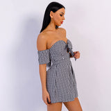 In Pursuit Of The Playsuit Black Bardot Playsuit - Fashion Genie Boutique