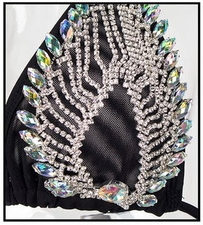Beach Bae Nude Crystal Embellished Bikini Swimsuit - Fashion Genie Boutique