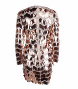 Keep them Keen Rose Gold Long Sleeve Sequin Tassel Mini Dress - Fashion Genie Boutique