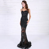 Stealing The Show Black Sequin Fishtail Maxi Dress - Fashion Genie Boutique