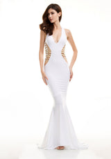 Brooklyn White Cut Out Fishtail Maxi Dress - Fashion Genie Boutique