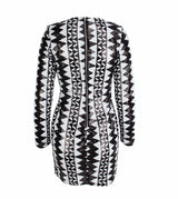 House Party Black & White Monochrome Sequin Mini Dress - Fashion Genie Boutique