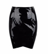 League Of Your Own Nude Faux Leather Mini Skirt - Fashion Genie Boutique