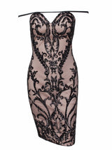 She's All That Black Bardot Sequin Mini Dress - Fashion Genie Boutique