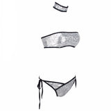 Need I Say Shore? Silver Sequin Choker Bikini - Fashion Genie Boutique