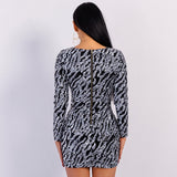Slay All Day Silver Sequin Long Sleeve Mini Dress - Fashion Genie Boutique