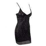En Vogue Black Sequin Mini Dress - Fashion Genie Boutique