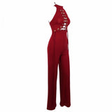 Greatest Love Story Black Eyelet Lace Up Jumpsuit - Fashion Genie Boutique