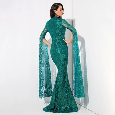 Once Upon A Time White Glitter Fishtail Maxi Dress - Fashion Genie Boutique