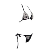 Beach Bae Nude Crystal Embellished Bikini Swimsuit - Fashion Genie Boutique
