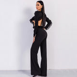 Vogueing Black Frill Sleeve Jumpsuit - Fashion Genie Boutique