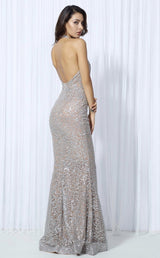 Devotion Silver Glitter Embellished Maxi Dress - Fashion Genie Boutique
