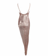 Show Must Go On Champagne Sequin Maxi Dress - Fashion Genie Boutique