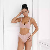 Sweet And Innocent Nude Zip Up Bikini - Fashion Genie Boutique