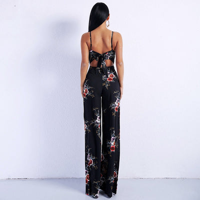 Flaunting Florals Wide Leg Jumpsuit - Fashion Genie Boutique