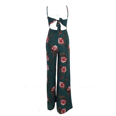 Flaunting Florals Wide Leg Jumpsuit - Fashion Genie Boutique