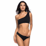 Beach Please! Black One Shoulder Bikini - Fashion Genie Boutique