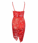 Adore You Red Lace Mini Dress - Fashion Genie Boutique