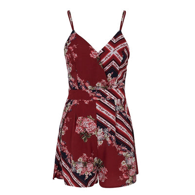 Sweetness Achieved Nude Floral Playsuit - Fashion Genie Boutique