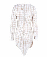 Hayden White Sequin Long Sleeve Sequin Mini Dress - Fashion Genie Boutique