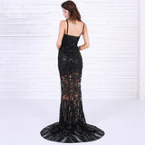 Stealing The Show Black Sequin Fishtail Maxi Dress - Fashion Genie Boutique
