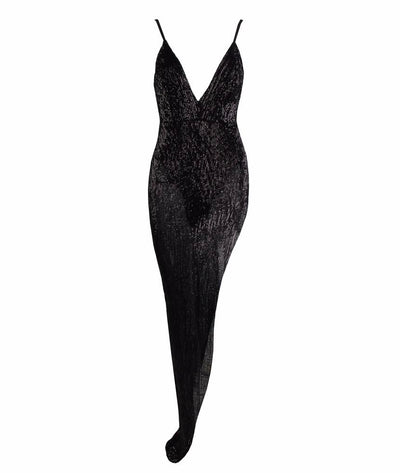Show Must Go On Black Sequin Maxi Dress - Fashion Genie Boutique