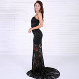Stealing The Show Black Sequin Fishtail Maxi Dress - Fashion Genie Boutique