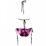 Shoreline Itinerary Pink Sequin Bikini Swimsuit - Fashion Genie Boutique