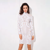 Going Good White Long Sleeve Mini Dress - Fashion Genie Boutique